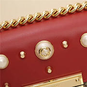 Gucci Padlock Bee Star Small Shoulder Bag 432182 Red - 6