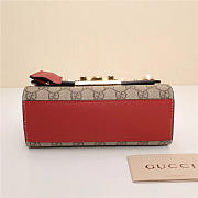 Gucci Padlock Bee Star Small Shoulder Bag 432182 Red - 5