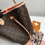 LV Neverfull Shopping Bag M41177 Monogram With Red Size Size: 32 x 29 x 17 cm - 2