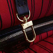 LV Original Neverfull Shopping Bag N41358 With Red - 4