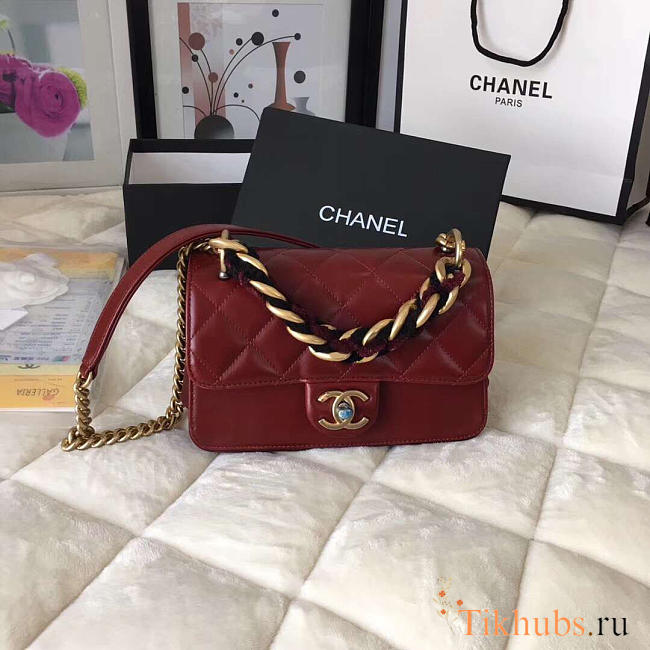 Chanel Flap Purplish Red Bag Cosmopolite Flaobag 9186590 - 1