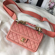 Chanel Original Small Cowskin Flap Bag With Pink - 3