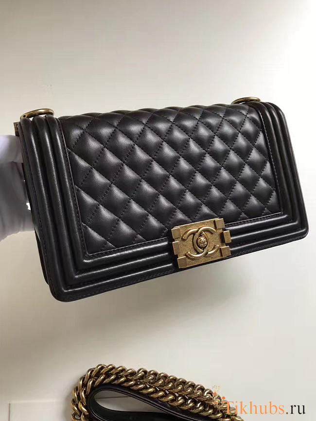 Chanel Leboy Bag Cowskin In Black With Gold Hardware - 1