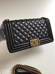 Chanel Leboy Bag Cowskin In Black With Gold Hardware - 1