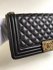 Chanel Leboy Bag Cowskin In Black With Gold Hardware - 4