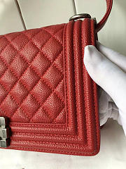 Chanel Leboy Bag Cowskin In Red With Silver Hardware - 2