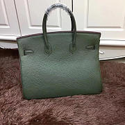 Hermes Original Togo Leather Birkin 30cm Bag In Green - 6