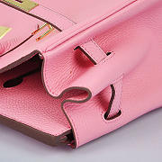 Hermes Original Togo Leather Birkin 30cm Bag In Pink - 6