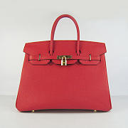 Hermes Original Togo Leather Birkin 30cm Bag In Red - 1