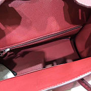 Hermes Original Togo Leather Birkin 30cm Bag In Burgundy - 3