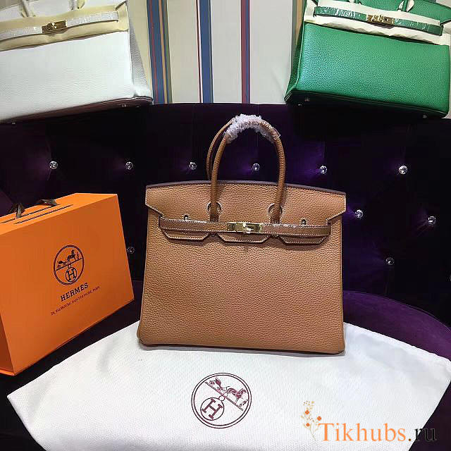 Hermes Original Togo Leather Birkin 30cm Bag In Coffee - 1