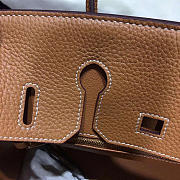 Hermes Original Togo Leather Birkin 30cm Bag In Coffee - 3