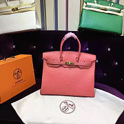 Hermes Original Togo Leather Birkin 30cm Bag In Coral - 5