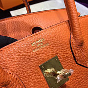 Hermes Original Togo Leather Birkin 30cm Bag In Orange - 5