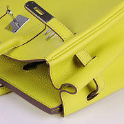 Hermes Original Togo Leather Birkin 30cm Bag In Lemon Yellow - 3