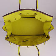 Hermes Original Togo Leather Birkin 30cm Bag In Lemon Yellow - 4