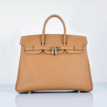 Hermes Original Togo Leather Birkin 30cm Bag In Light Coffee