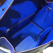 Hermes Original Togo Leather Birkin 30cm Bag In Dark Blue - 3