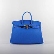 modishbag Hermes Original Togo Leather Birkin 30cm Bag In Royal Blue - 1