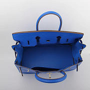 modishbag Hermes Original Togo Leather Birkin 30cm Bag In Royal Blue - 5