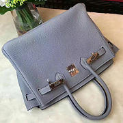 modishbag Hermes Original Togo Leather Birkin 30cm Bag In Light Blue - 3