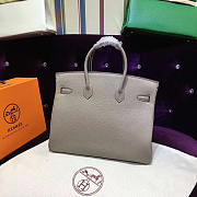  modishbag Hermes Original Togo Leather Birkin 30cm Bag In Light Gray - 3