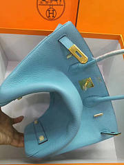 modishbag Hermes Original Togo Leather Birkin 30cm Bag In Sky Blue - 5