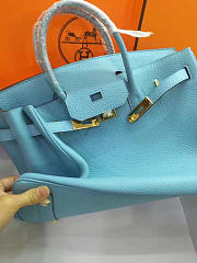 modishbag Hermes Original Togo Leather Birkin 30cm Bag In Sky Blue - 6