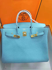 modishbag Hermes Original Togo Leather Birkin 30cm Bag In Sky Blue - 1