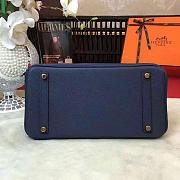  modishbag Hermes Original Togo Leather Birkin 30cm Bag In Navy Blue - 3