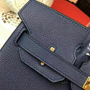  modishbag Hermes Original Togo Leather Birkin 30cm Bag In Navy Blue - 4