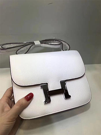 Hermes Epsom Leather Constance Bag In White