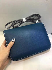 Hermes Epsom Leather Constance Bag In Dark Blue - 4