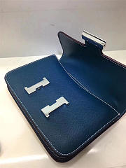 Hermes Epsom Leather Constance Bag In Dark Blue - 6