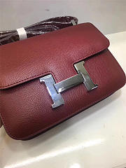 Hermes Epsom Leather Constance Bag In Wine Red - 2