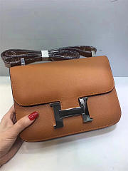 Hermes Epsom Leather Constance Bag In Khaki - 1