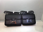 Hermes Epsom Leather Constance Bag In Black - 6