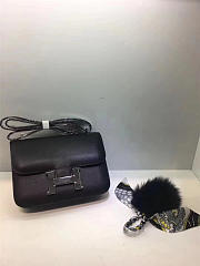 Hermes Epsom Leather Constance Bag In Black - 4