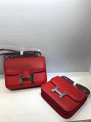 Hermes Epsom Leather Constance Bag In Red - 1