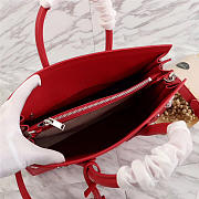 YSL Original Leather Women Handbag Red - 6