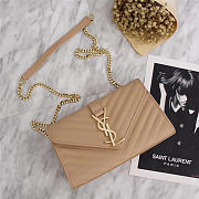 YSL Leather 26cm Shoulder Bag Golden Chain 26596 - 3