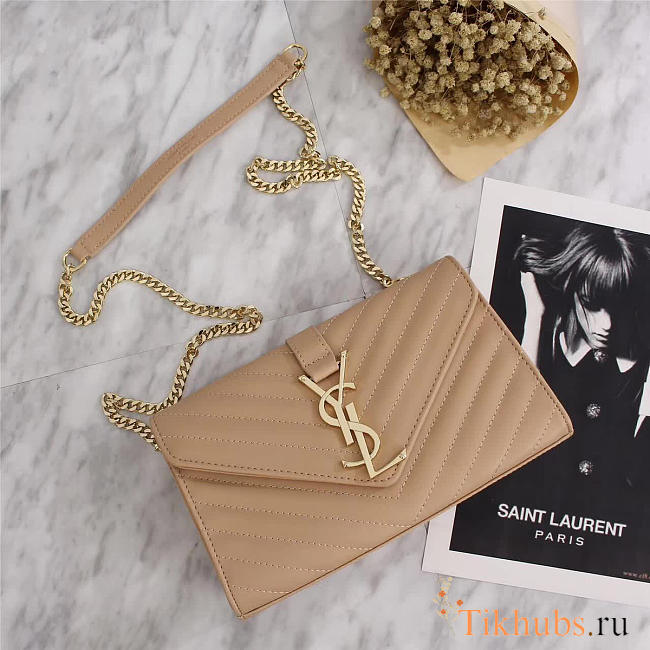 YSL Leather 26cm Shoulder Bag Golden Chain 26596 - 1