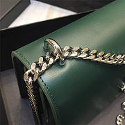 YSL Monogram Sunset Leather Crossbody Bag 442906 Green - 5