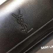 YSL Monogram Sunset Leather Crossbody Bag 442906 Black - 2