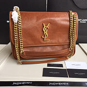 YSL Monogram Shoulder Bag In Brown - 4