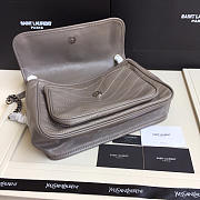 YSL Monogram Shoulder Bag In Gray - 6