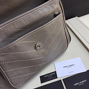 YSL Monogram Shoulder Bag In Gray - 4