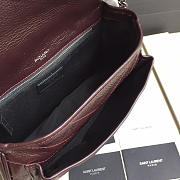 YSL Monogram Shoulder Bag In Wine Red - 5