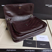 YSL Monogram Shoulder Bag In Wine Red - 2