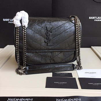 YSL Monogram Shoulder Bag In Black